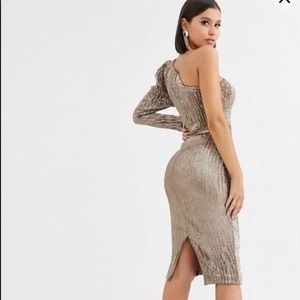Lavish Alice one shoulder sequins dress US 4